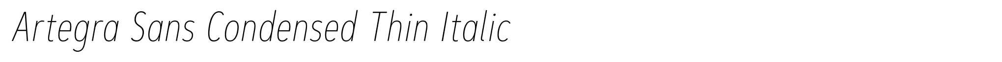 Artegra Sans Condensed Thin Italic image